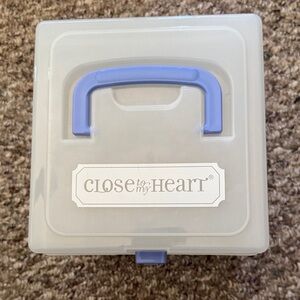 Close to My Heart Portable Craft Storage Box in Light Purple and White